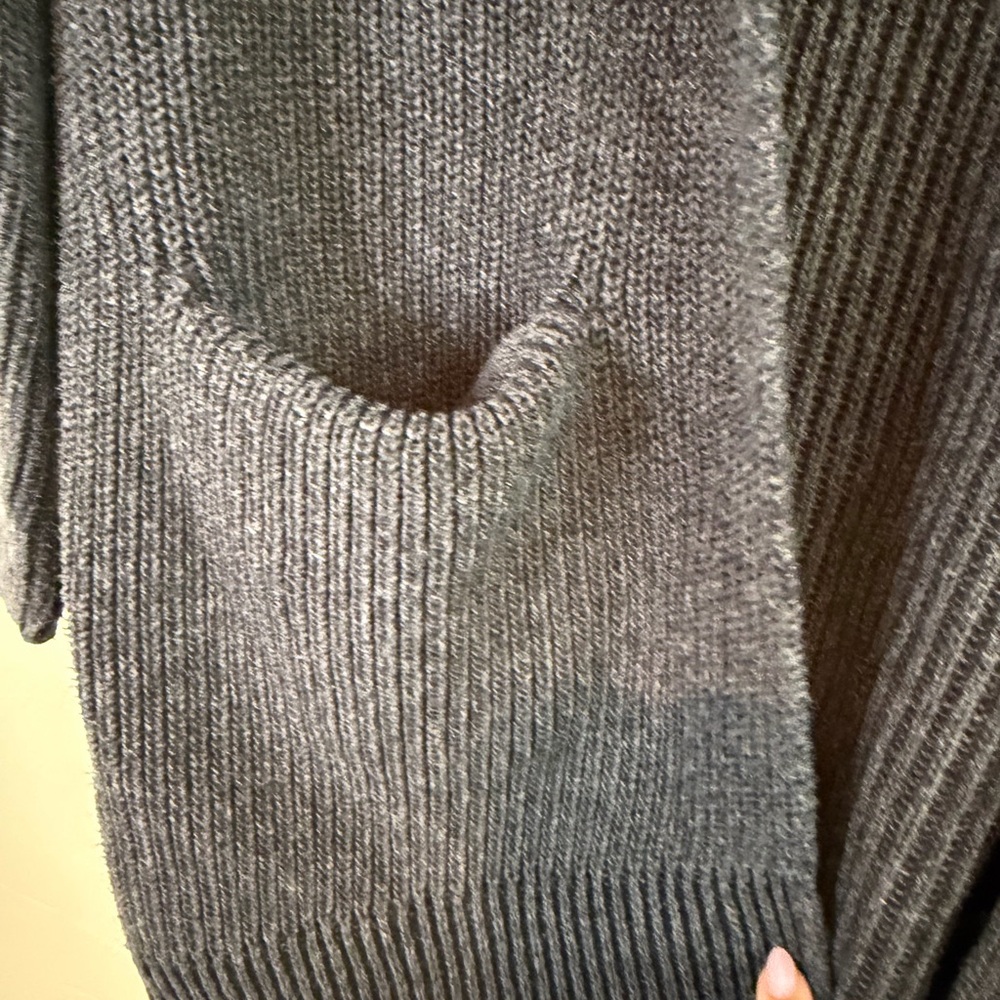 Universal Thread Slate Blue Ribbed Open-Front Cardigan - Picture 3 of 4